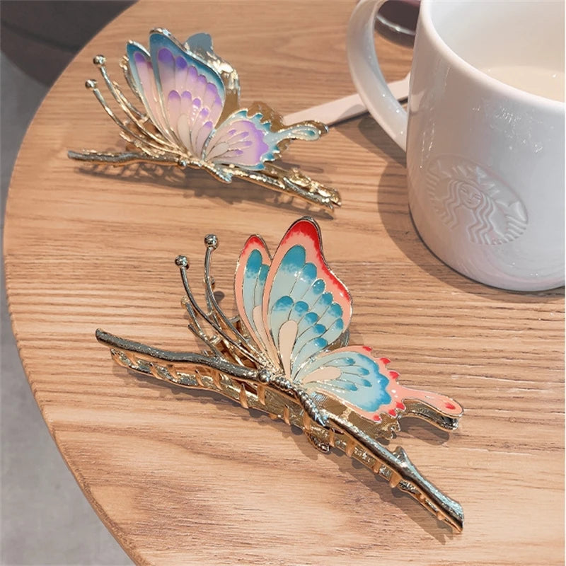 Metal Butterfly Hair Claw Clip (7 colors)