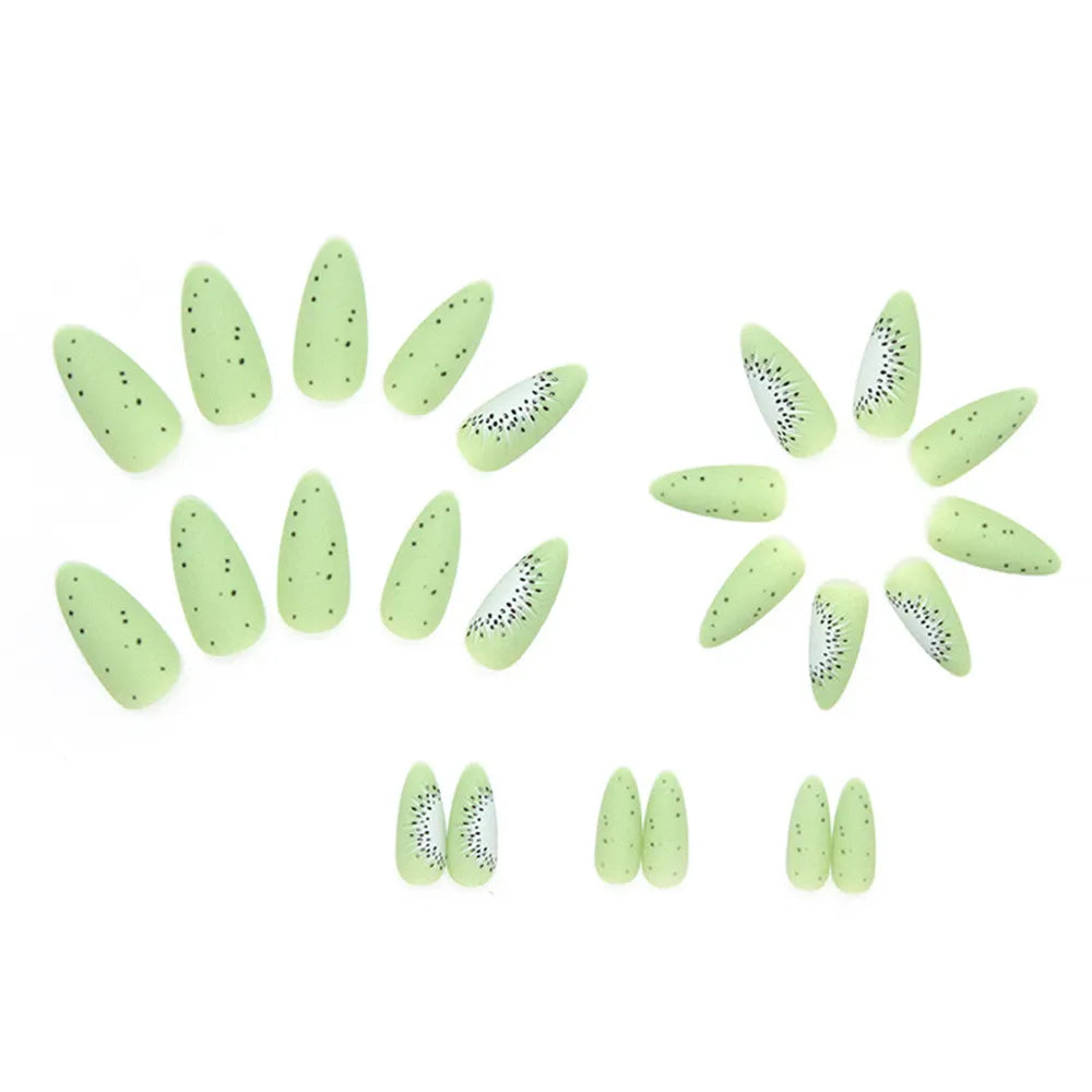 24pcs Kiwi Press On Nails