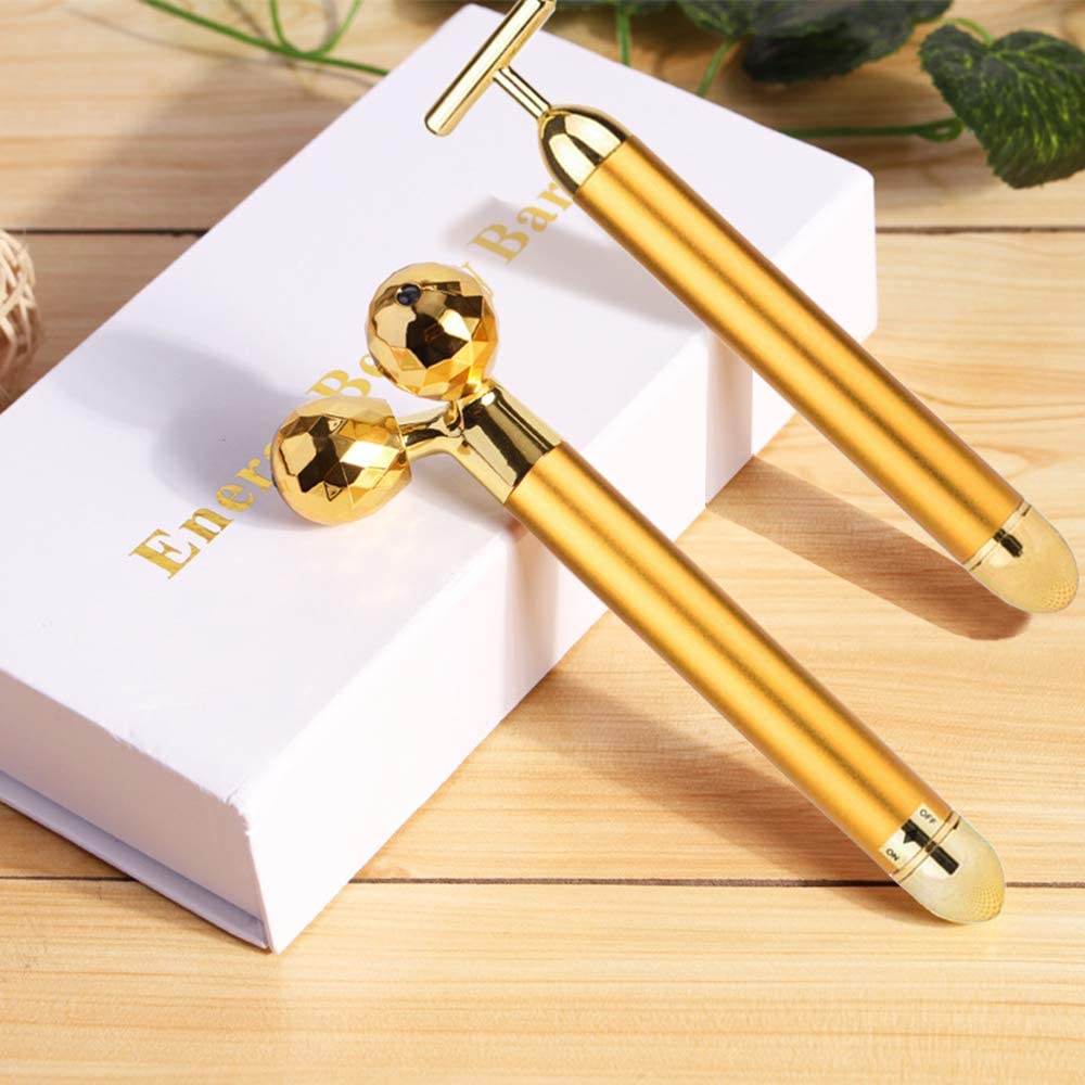 Gold Vibrating Facial Massage Tools